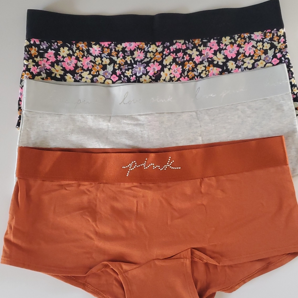 NWT VS PINK BOYSHORT SHORTIE LOT/BUNDLE of 3